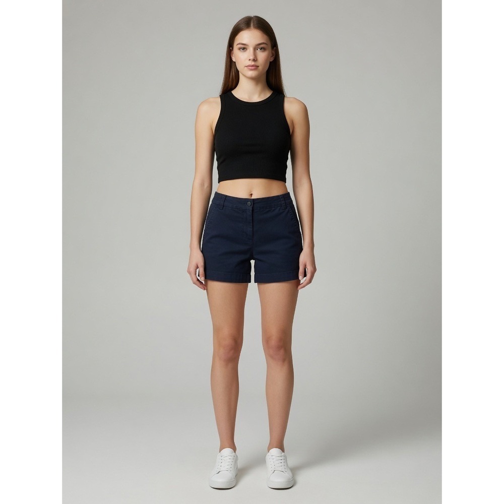 J.Crew Navy Blue Chino Cotton Shorts Womens Size 6